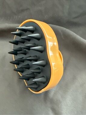 Scalp & Hair Massaging Brush with Soft Black Silicone Bristles